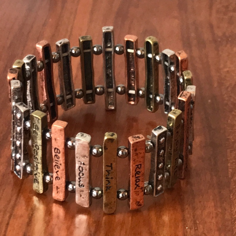 Multicolor Inspirational Stretch Bracelet
